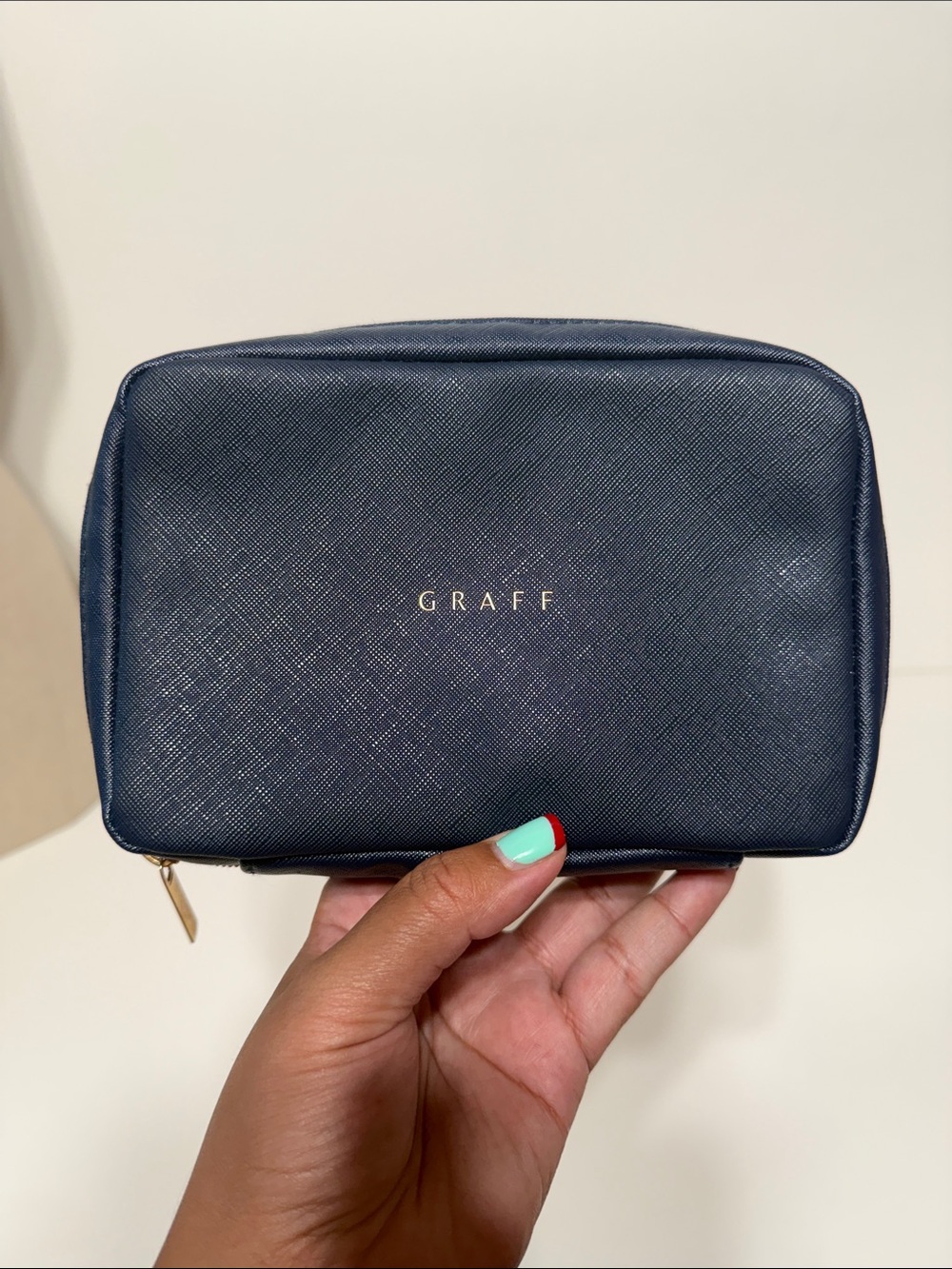 Graff Navy Travel Pouch Korean Amenity Air Bag Only